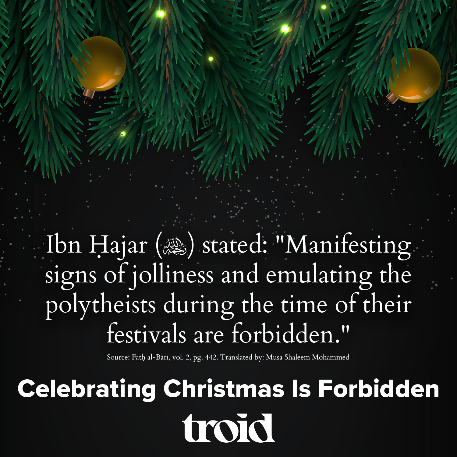 Celebrating Christmas Is Forbidden Digital Daʿwah